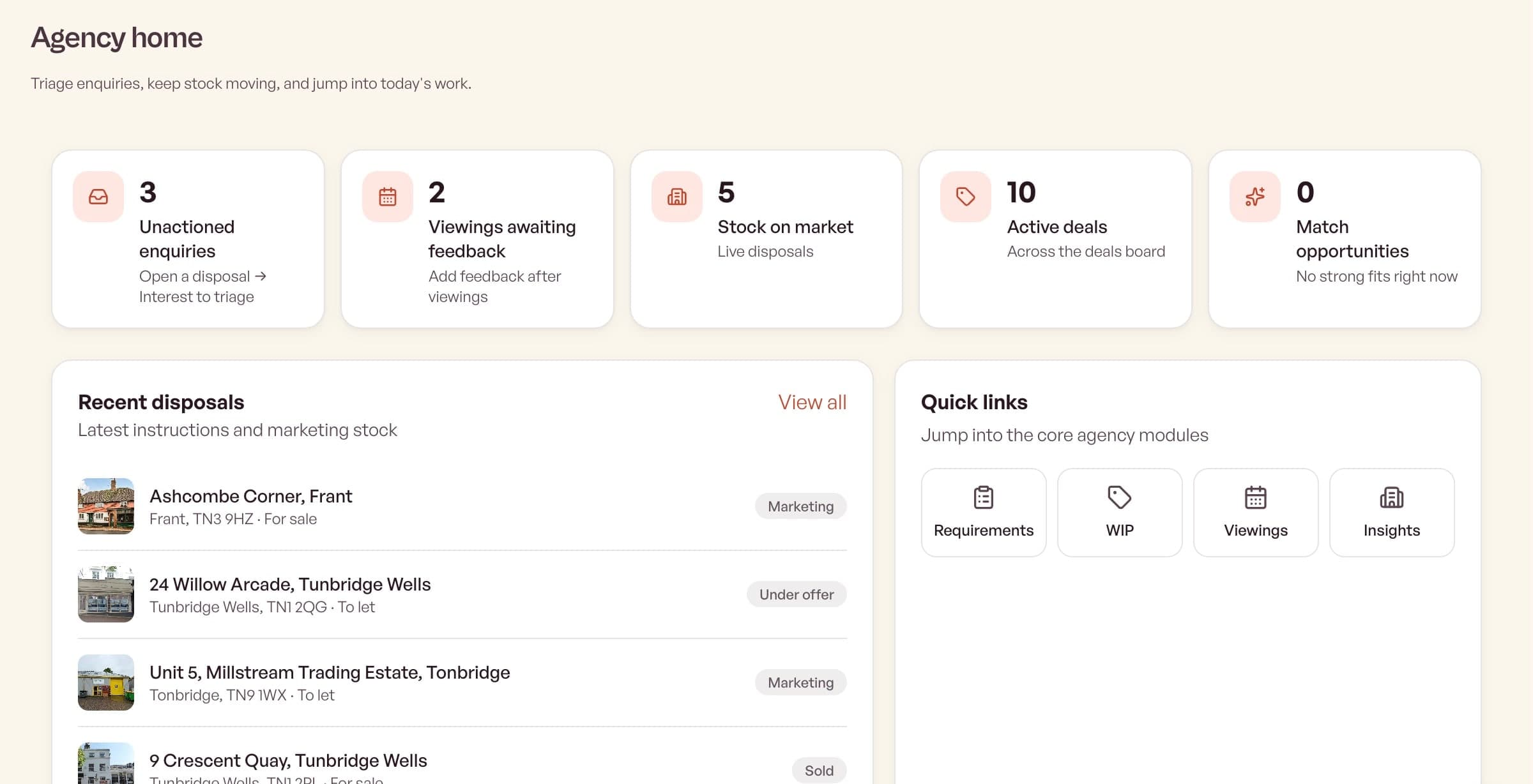 Ozer agency home showing active instructions, applicant requirements, live portal feeds and the fee pipeline